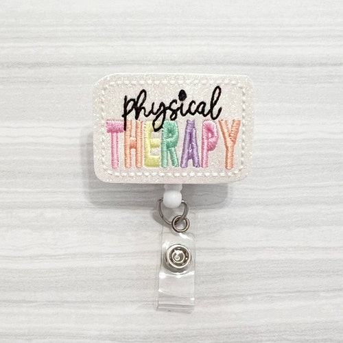 Physical Therapist Badge Reel PT Badge Reel Retractable ID Etsy