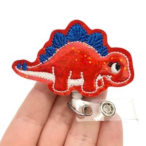 Patriotic Dinosaur badge reel, cute dinosaur badge reels, retractable badge, ID holder, Badge holder, dino badge reel, medical badge reel