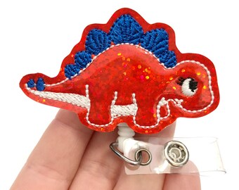 Patriotic Dinosaur badge reel, cute dinosaur badge reels, retractable badge, ID holder, Badge holder, dino badge reel, medical badge reel