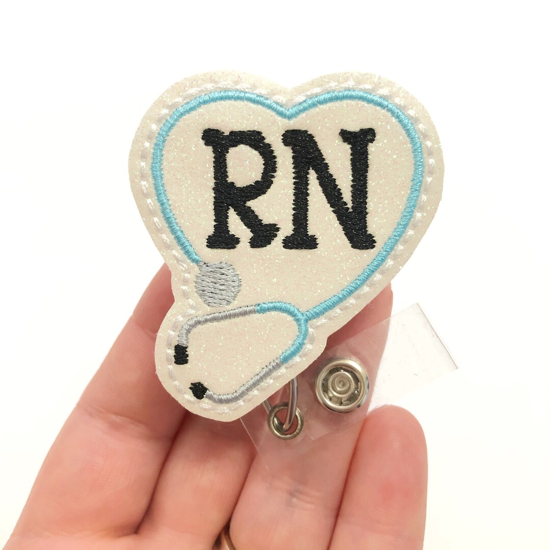 RN Stethoscope Badge Reel, Registered Nurse Badge Reels, Retractable — free download