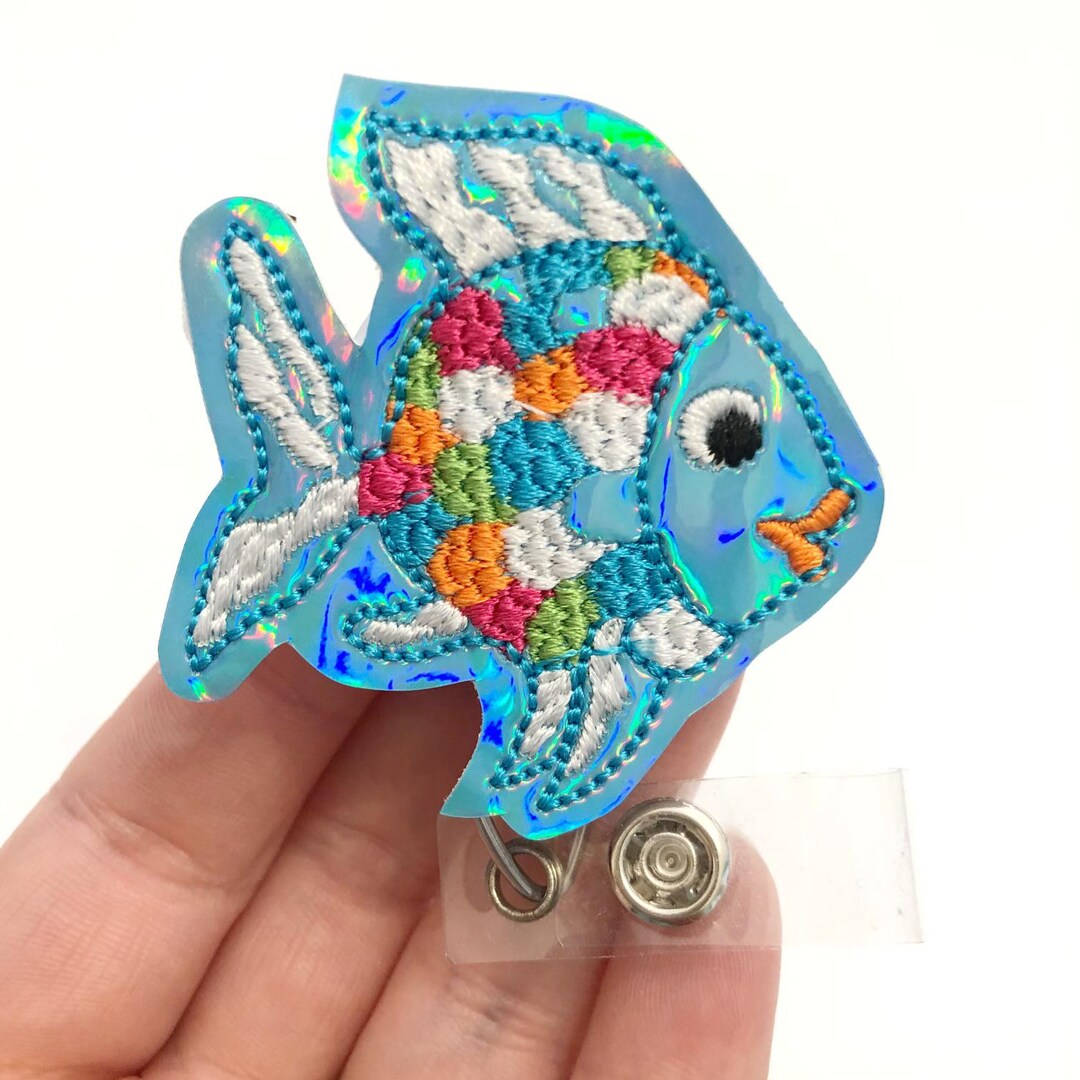 Rainbow Fish Badge Reel, Tropical Fish Badge Reel, Retractable Badge ...