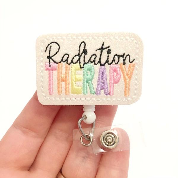 Radiation therapy badge reel, therapy badge reels, retractable badge, ID holder, Badge holder, ID badge holder, medical badge reel