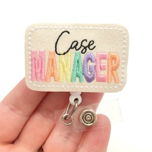Case Manager badge reel, Case manager badge reels, nurse retractable badge, ID holder, Badge holder, ID badge holder, medical badge reel