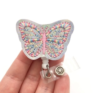 Spring butterfly badge reels, spring badge reels, medical badge reel, retractable badge, ID badge Reel, Badge holder, nurse ID holder