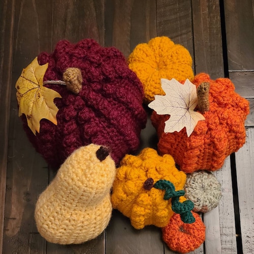 Crochet PDF Pattern Swirl Pumpkin Fall Autumn Home Decor Etsy