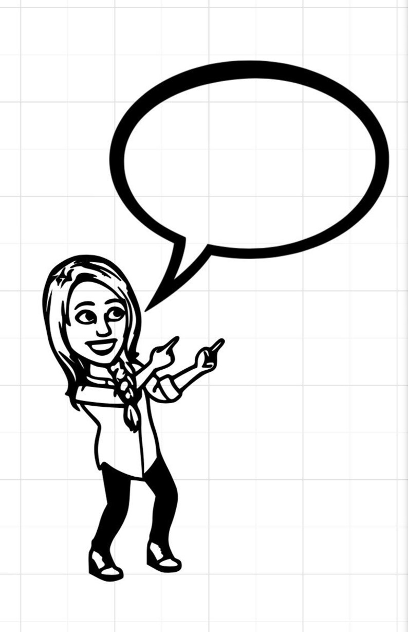 Custom Bitmoji Whiteboard Decal Etsy