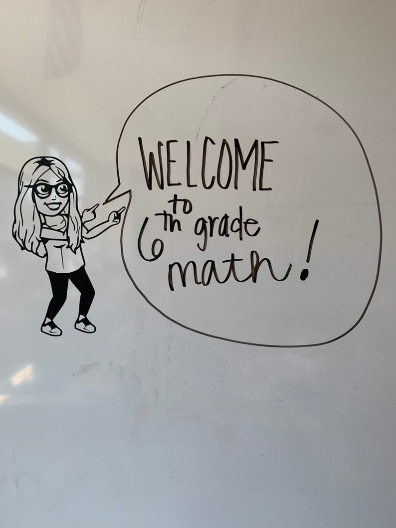 Custom Bitmoji Whiteboard Decal Etsy