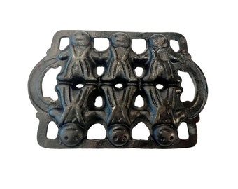 Vintage Cast Iron All American Gingerbread Man Baking Pan Mold