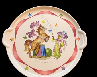 Villeroy & Boch Le Cirque Round Porcelain Serving Platter Circus Horse Trainer