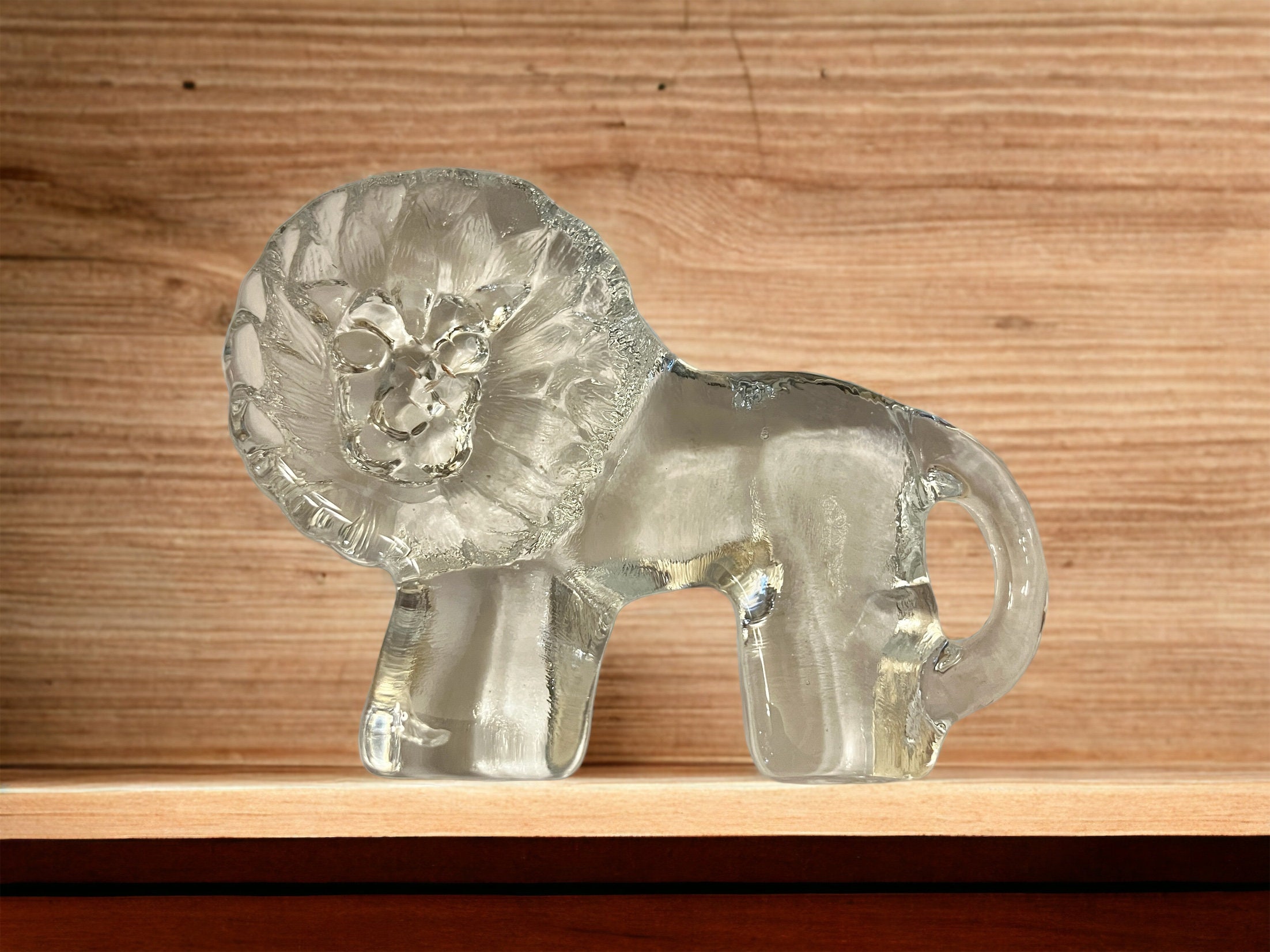 Kosta Boda Art Glass Lion Bertil Vallien Zoo Series Sweden