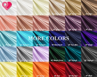Premium BRIDAL SATIN FABRIC Silky Soft Ultra Shiny Wedding Party Gown Dress Baby Shower Quinceañeras Halloween Cosplay Costume 58&quot; 60&quot; 65&quot;