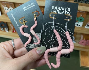 Worm POLYMER CLAY EARRINGS