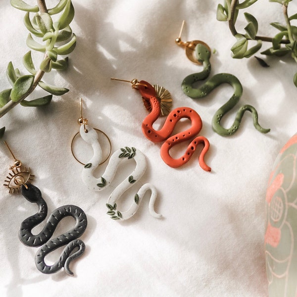 SCHLANGEN Polymer Clay Ohrringe