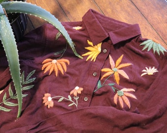 SPRING IN BLOOM embroidered shirt