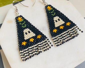 BEADED GHOSTS earrings