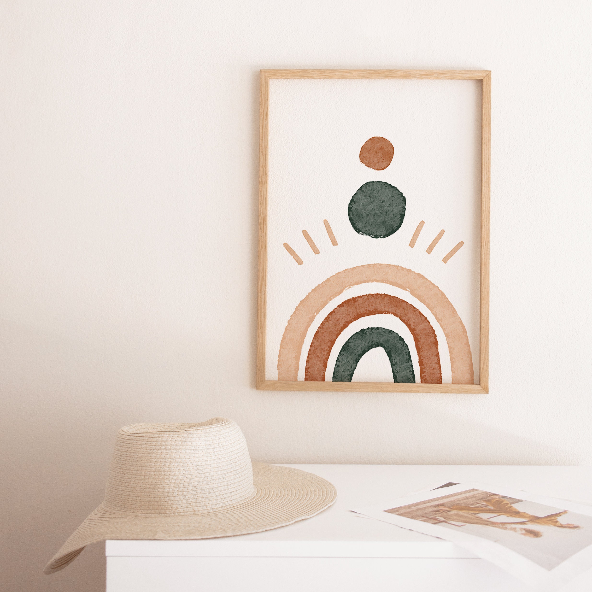 Abstract Rainbow Printable Wall Art Digital Print Neutral Wall | Etsy