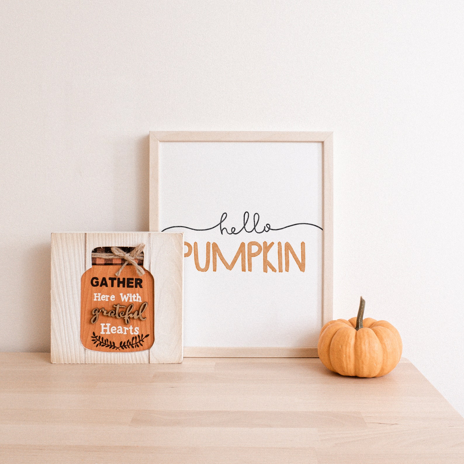Hello Pumpkin Printable Wall Art Fall Decor Digital Print Etsy
