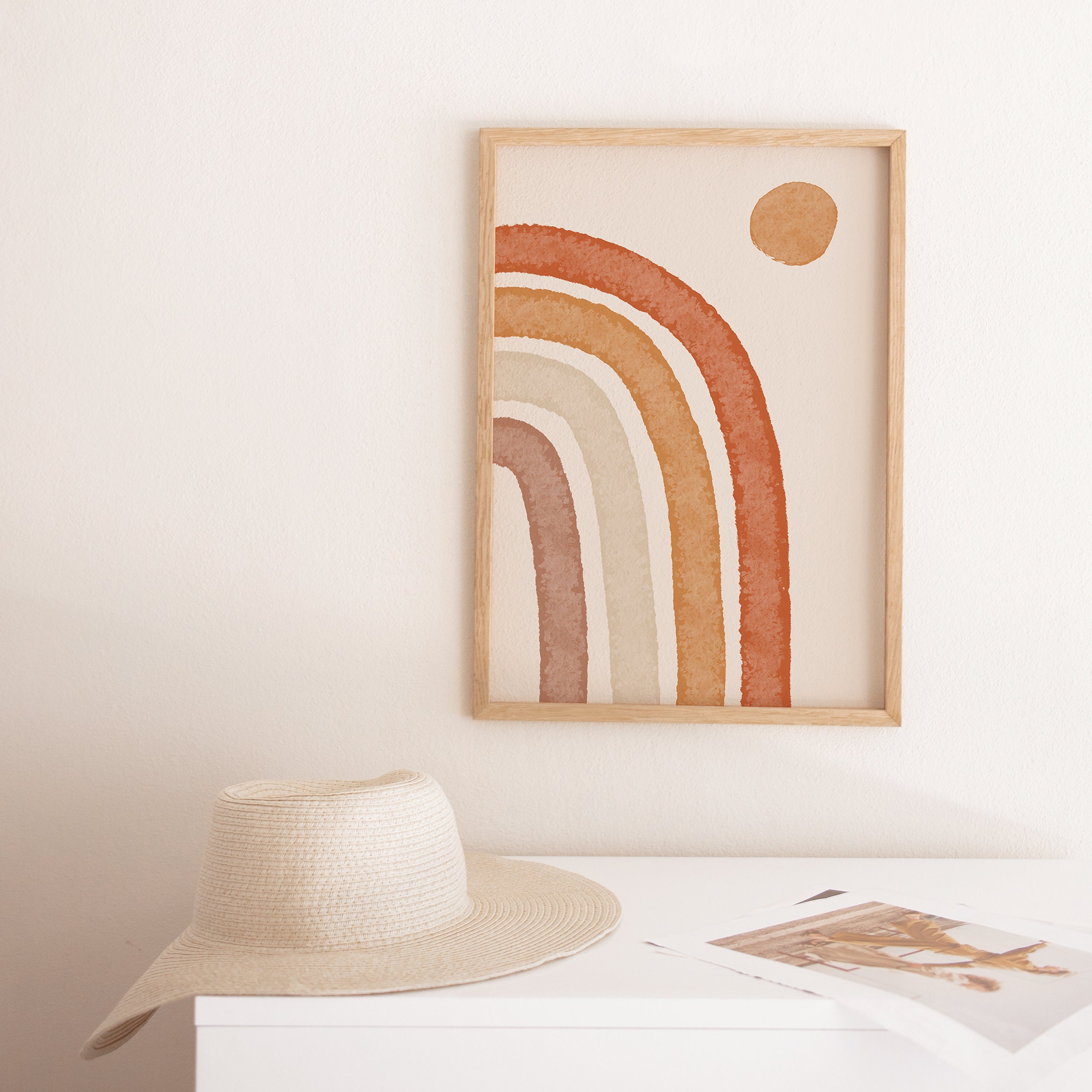 Abstract Rainbow Printable Wall Art Digital Print Neutral Wall | Etsy
