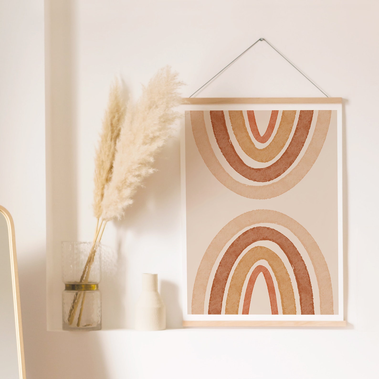 Abstract Rainbow Printable Wall Art Digital Print Neutral Wall | Etsy