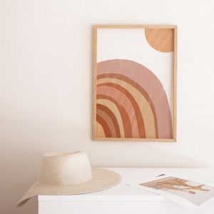 Abstract Rainbow Printable Wall Art Digital Print Neutral Wall - Etsy