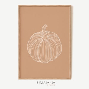 Arte de pared imprimible de otoño Arte de calabaza Impresiones de otoño Cartel de otoño Arte de pared de otoño Impresión de otoño Impresión de otoño Decoración de otoño Impresión digital