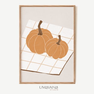 Arte de pared imprimible de otoño Arte de calabaza Impresiones de otoño Cartel de otoño Arte de pared de otoño Impresión de otoño Impresión de otoño Decoración de otoño Impresión digital
