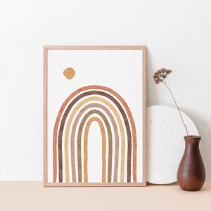 Abstract Rainbow Printable Wall Art Digital Print Neutral Wall | Etsy