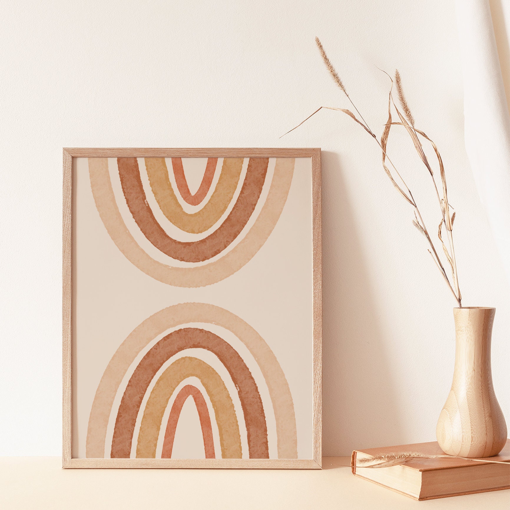 Abstract Rainbow Printable Wall Art Digital Print Neutral Wall | Etsy