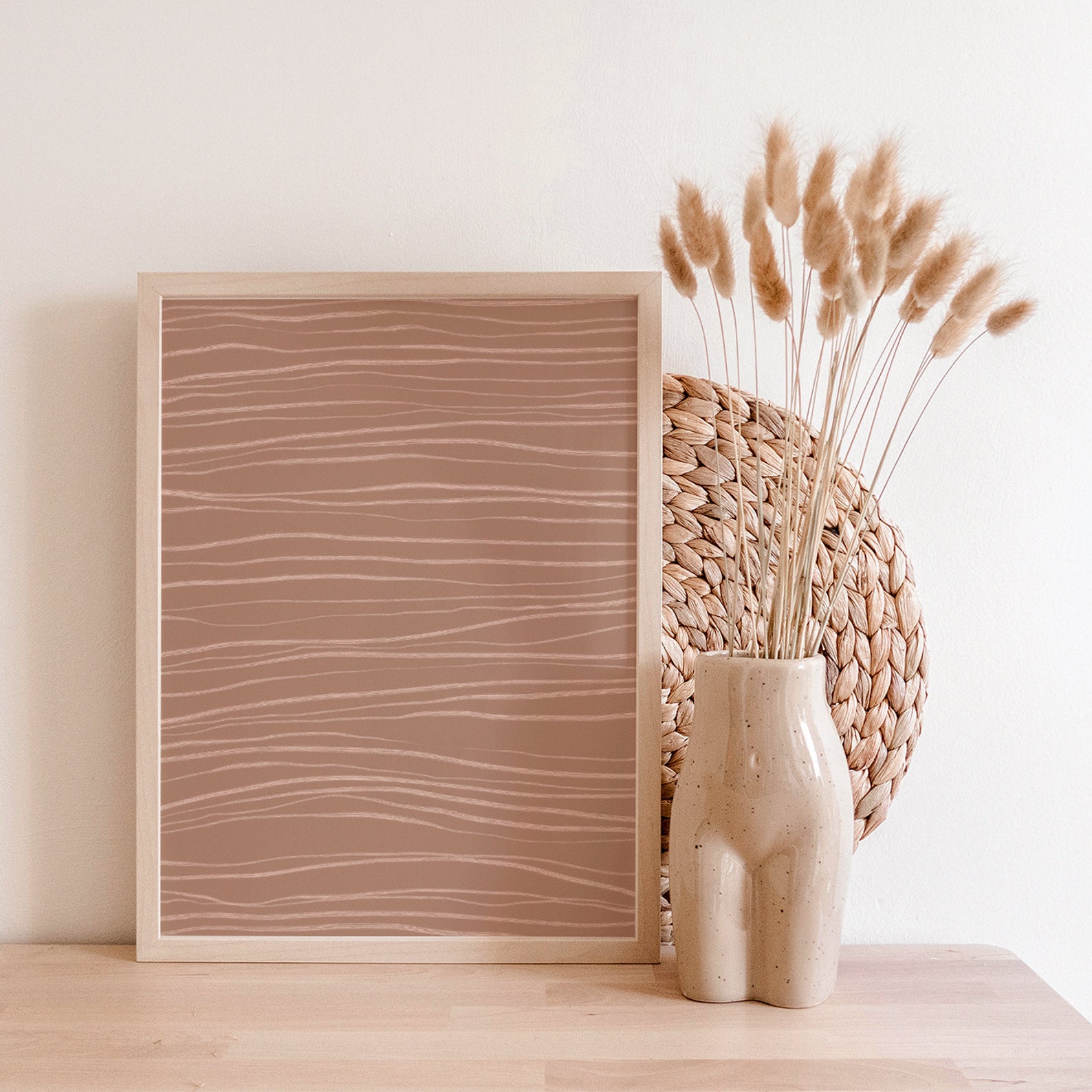 Abstract Stripes Printable Wall Art Digital Print Neutral Wall Etsy