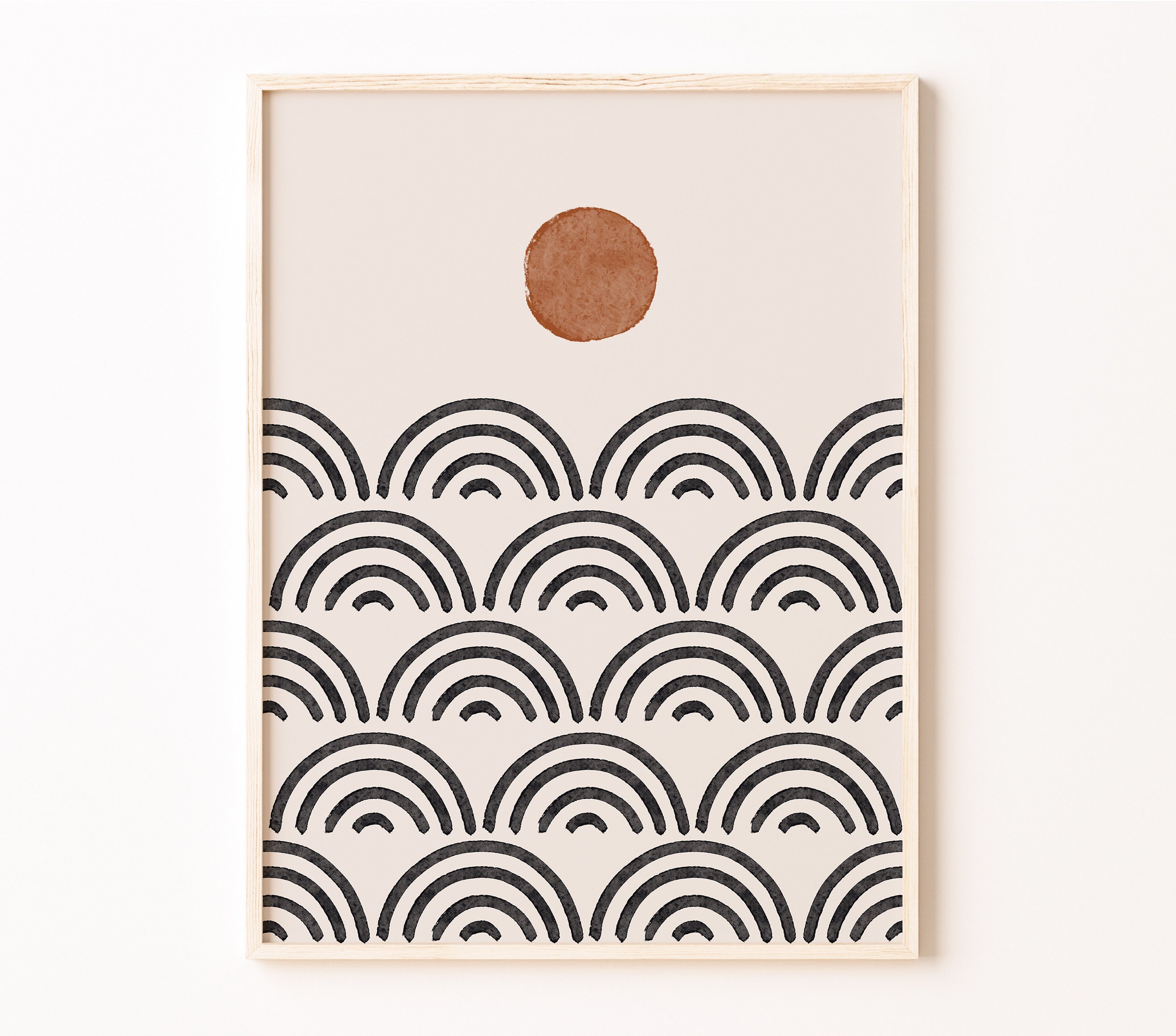 Geometric Printable Wall Art Digital Print Neutral Wall Art Etsy