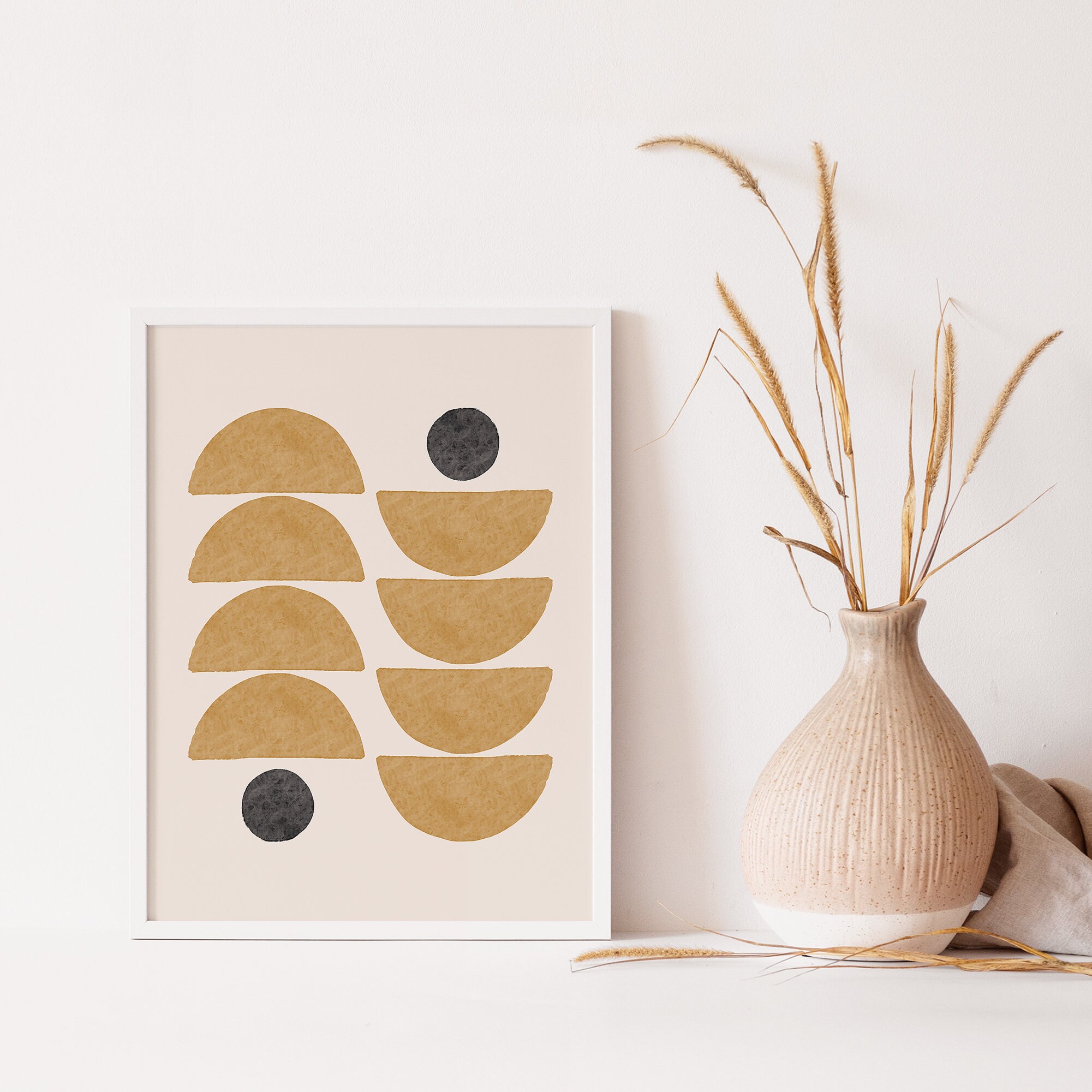 Geometric Printable Wall Art Digital Print Neutral Wall Art | Etsy