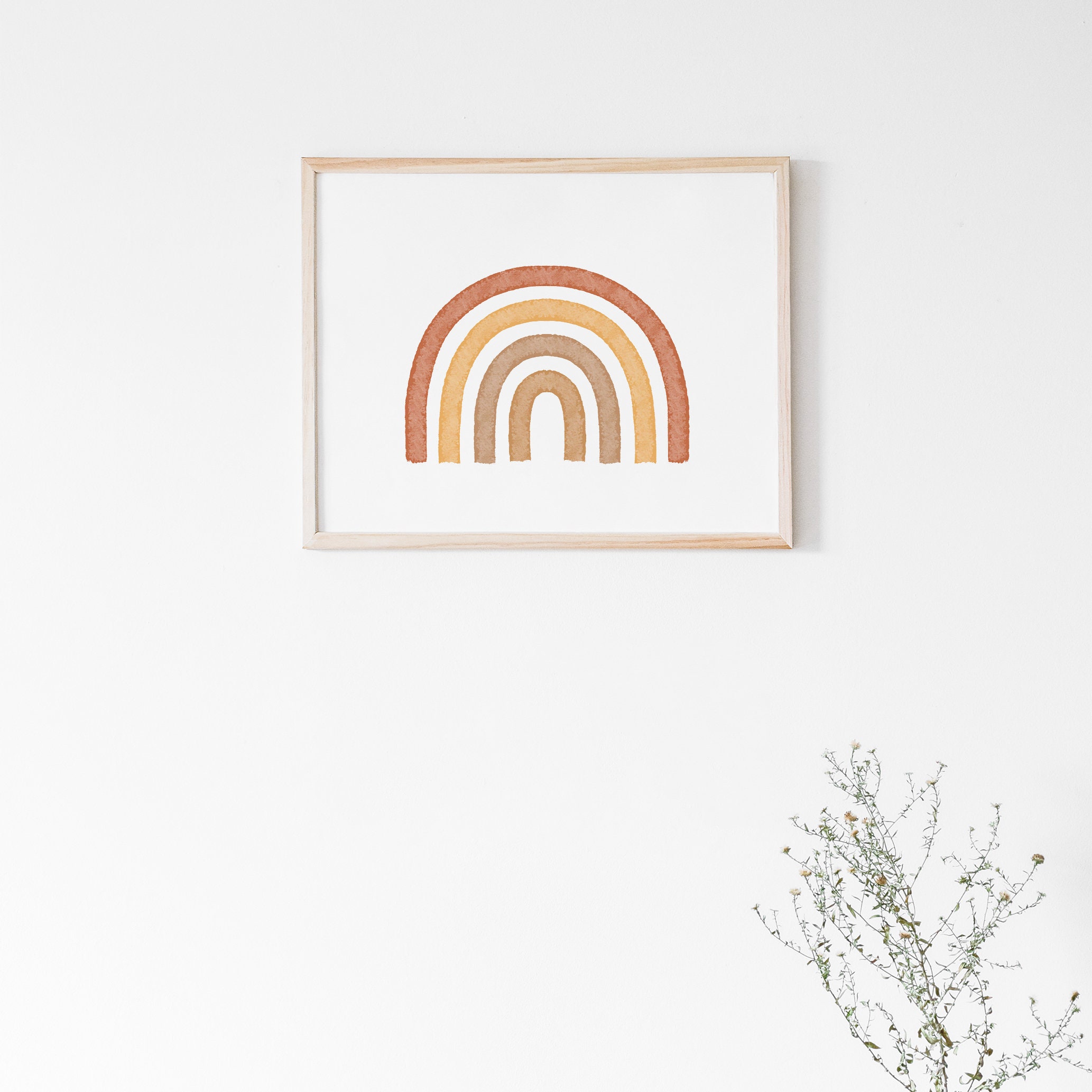 Abstract Rainbow Printable Wall Art Digital Print Neutral Wall | Etsy