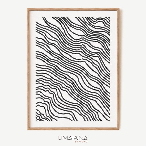 Black and White Geometric Printable Wall Art Digital Print - Etsy