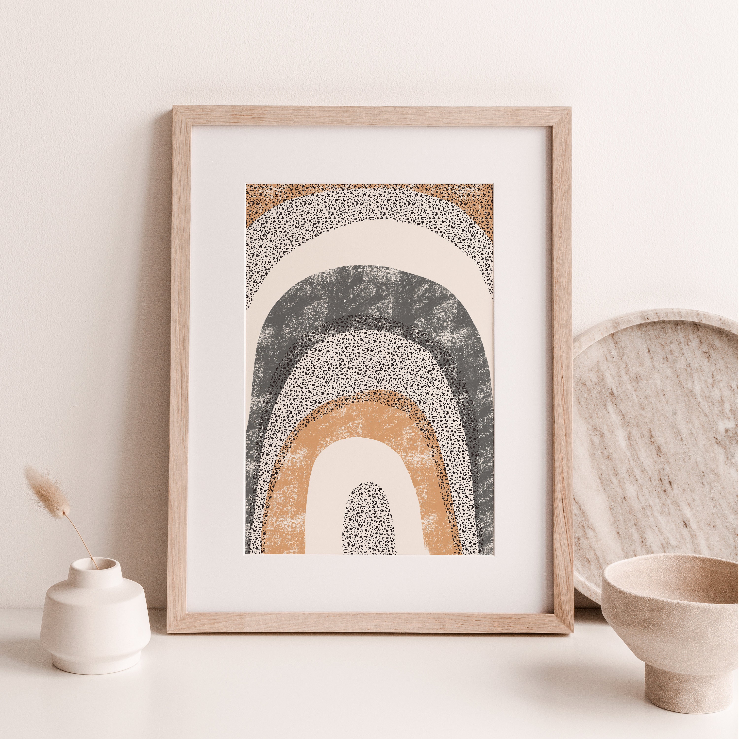 Abstract Rainbow Printable Wall Art Digital Print Neutral Wall | Etsy