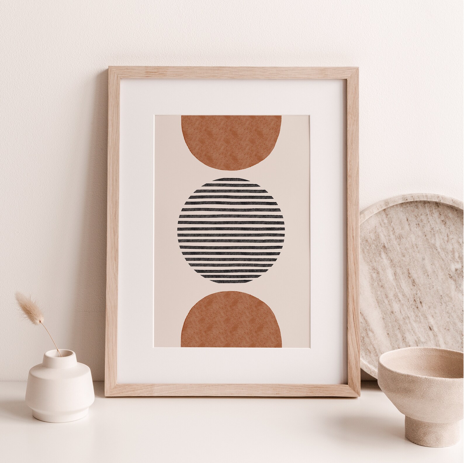 Geometric Printable Wall Art Digital Print Neutral Wall Art - Etsy