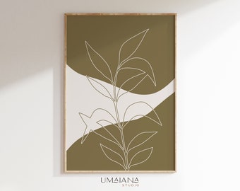 Minimalist Wall Art Plant Print Line Art Printable Wall Art Prints Abstract Art Print Aesthetic Poster Print Digital Prints Wall Art