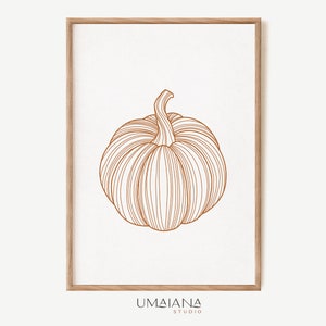 Arte de pared imprimible de otoño Arte de calabaza Impresiones de otoño Cartel de otoño Arte de pared de otoño Impresión de otoño Impresión de otoño Decoración de otoño Impresión digital