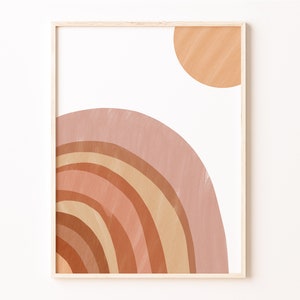 Abstract Rainbow Printable Wall Art Digital Print Neutral Wall - Etsy