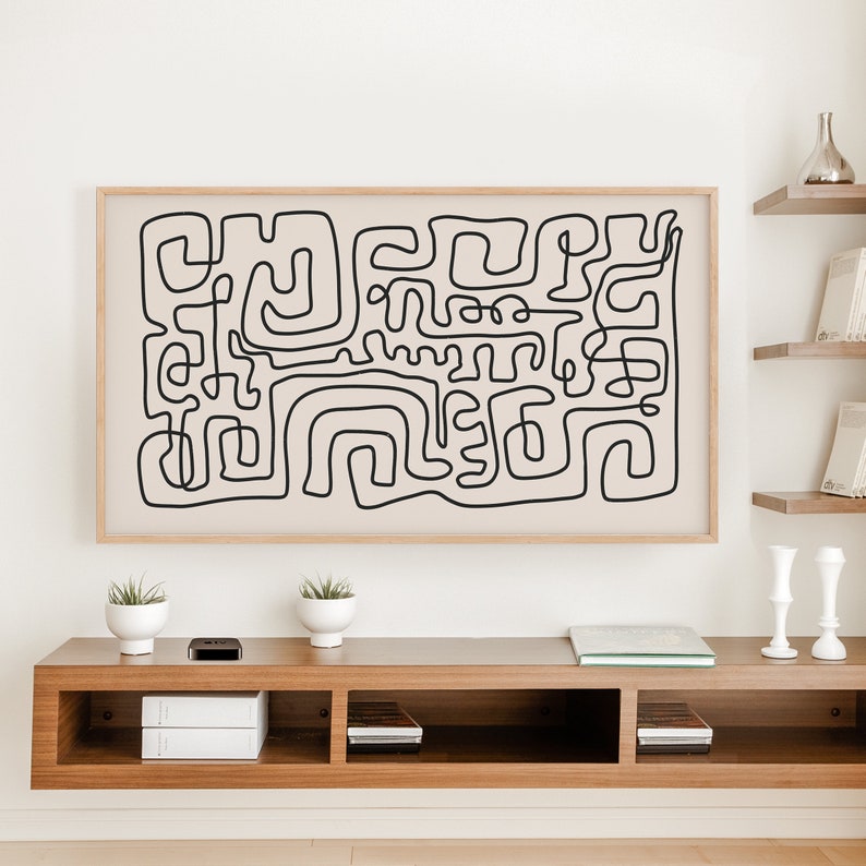 Samsung Frame TV Art Frame TV Art 4K Abstract Lines TV Art Etsy