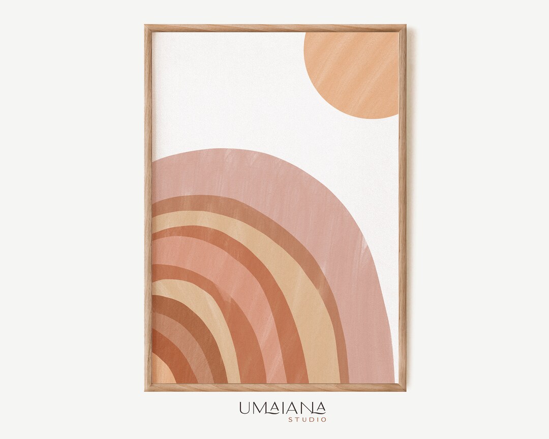 Abstract Rainbow Printable Wall Art Digital Print Neutral Wall - Etsy