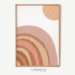 Abstract Rainbow Printable Wall Art Digital Print Neutral Wall - Etsy