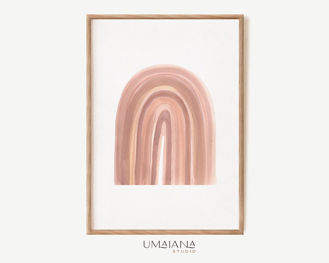 Abstract Watercolor Rainbow Digital Print Neutral Wall Art Printable ...