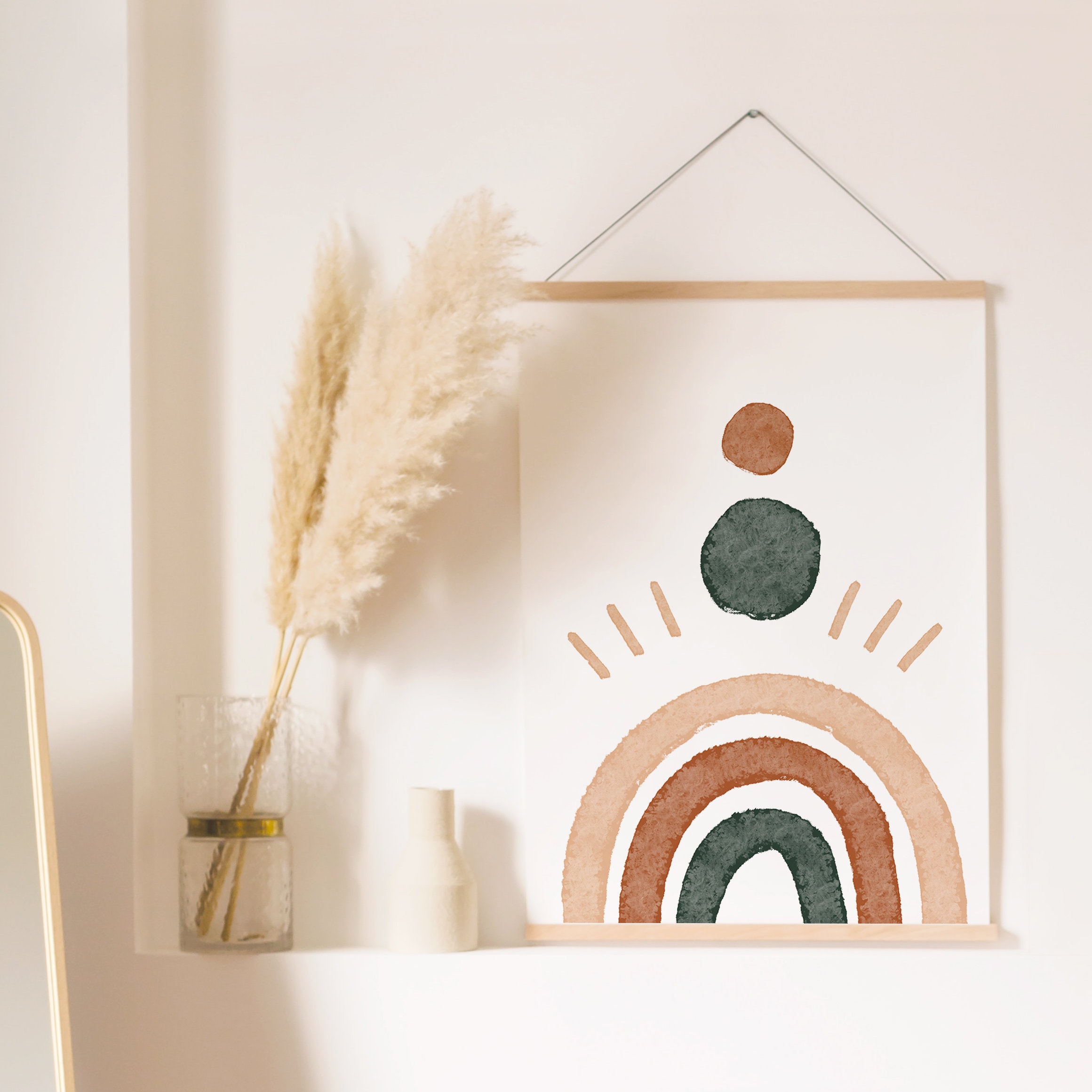 Abstract Rainbow Printable Wall Art Digital Print Neutral Wall | Etsy