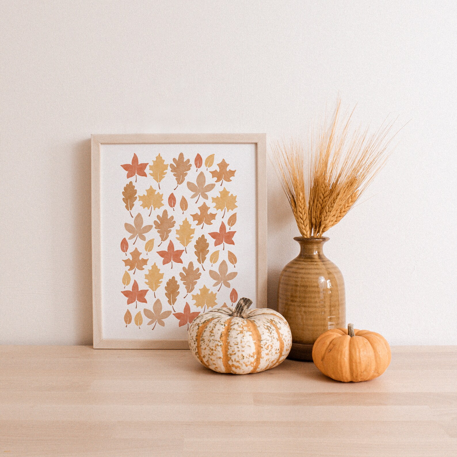 Autumn Leaves Printable Wall Art Fall Decor Digital Print - Etsy
