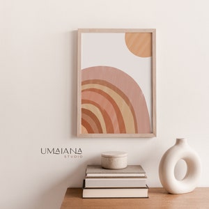Abstract Rainbow Printable Wall Art Digital Print Neutral Wall - Etsy