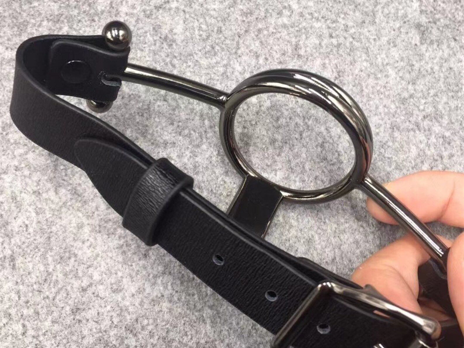 Luxury Open Mouth Gag Otype Ring Gag With Tongue Depresser Etsy