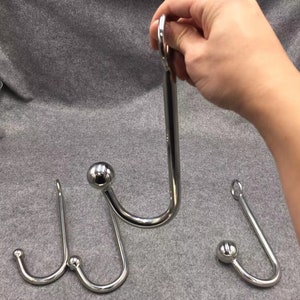 Crochet Anal En Acier Inoxydable Avec Anneau Et Boule - Neuf - Produit Générique