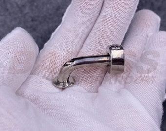 Baguette PA en forme de L de calibre 5-10 mm avec anneau de verrouillage, partie de l'urètre creuse pour faire pipi
