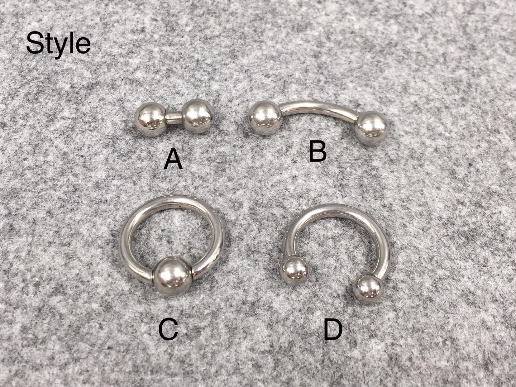 Customize Surgical Steel Body Jewelry Titanium Piercing Etsy UK
