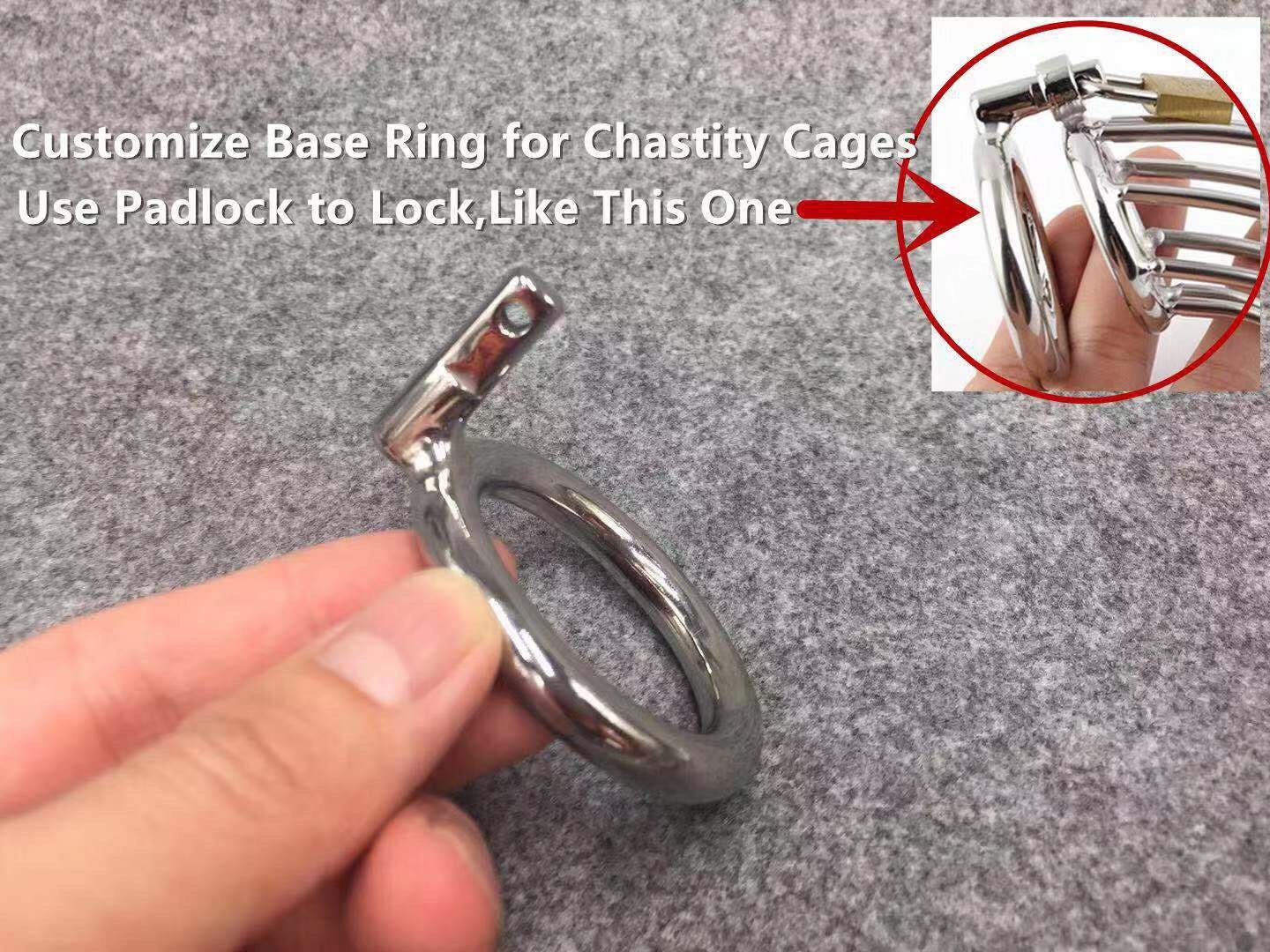 Customize Separate Base Ring for Chastity Cages Using Padlock image